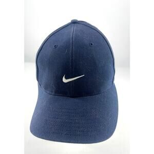 Nike Buick Tiger Woods Golf Hat Adjustable Navy Blue White Swoosh Sportwear